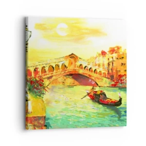 Quadro em tela - Romaria dos amantes - 30x30 cm