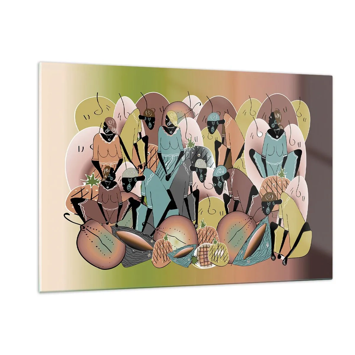Quadro em vidro - Uma grande festa se aproxima - 120x80 cm