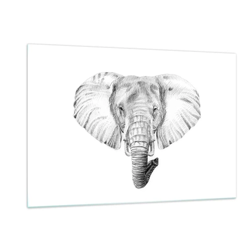 Quadro em vidro - Havia um elefante, grande como um elefante - 120x80 cm