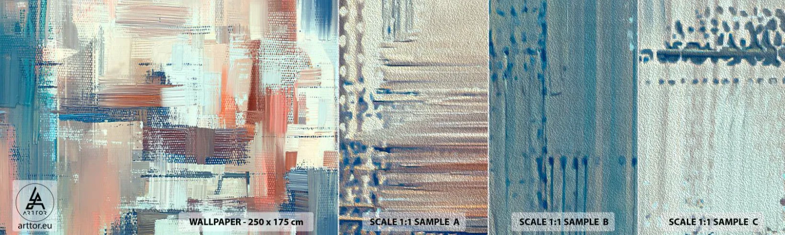 Amostra de papel de parede Premium Sand - Alcance a luz - Pastel, Minimalismo, Brilhante - 100x30 cm