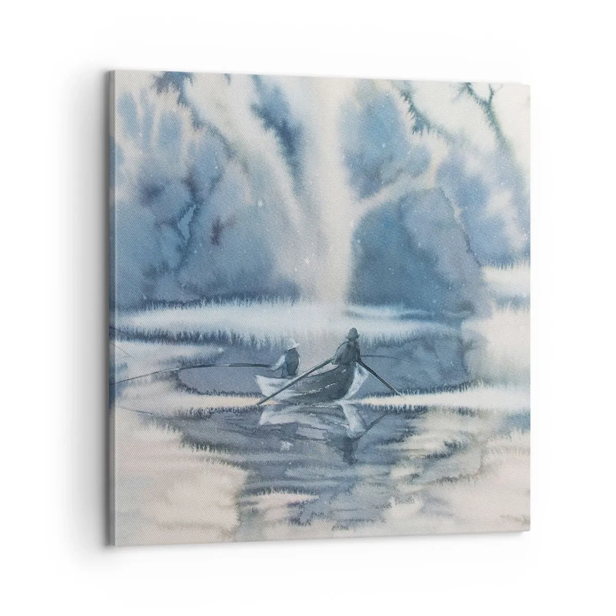 Quadro em tela - Pescadores no seu paraíso - 60x60 cm
