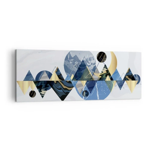 Quadro em tela - Paisagem geométrica - 140x50 cm