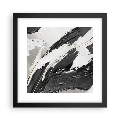 Pôster com moldura preta - Abstração em grande escala - 30x30 cm