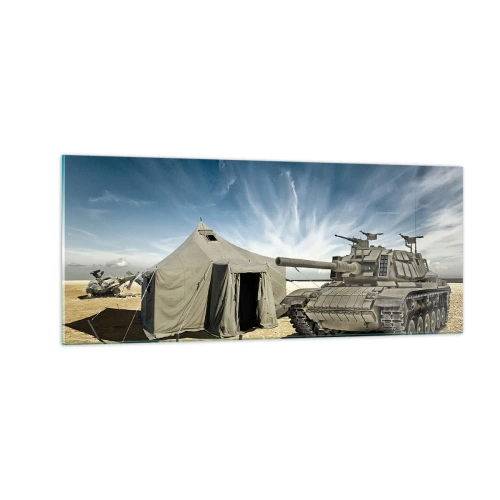 Quadro em vidro - Sonho militar - 100x40 cm