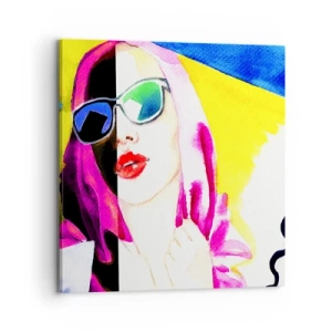 Quadro em tela - Eu não sou branca e não sou preta - 70x70 cm