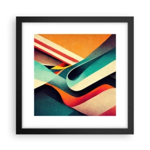 Pôster com moldura preta - Composição intensa - 30x30 cm