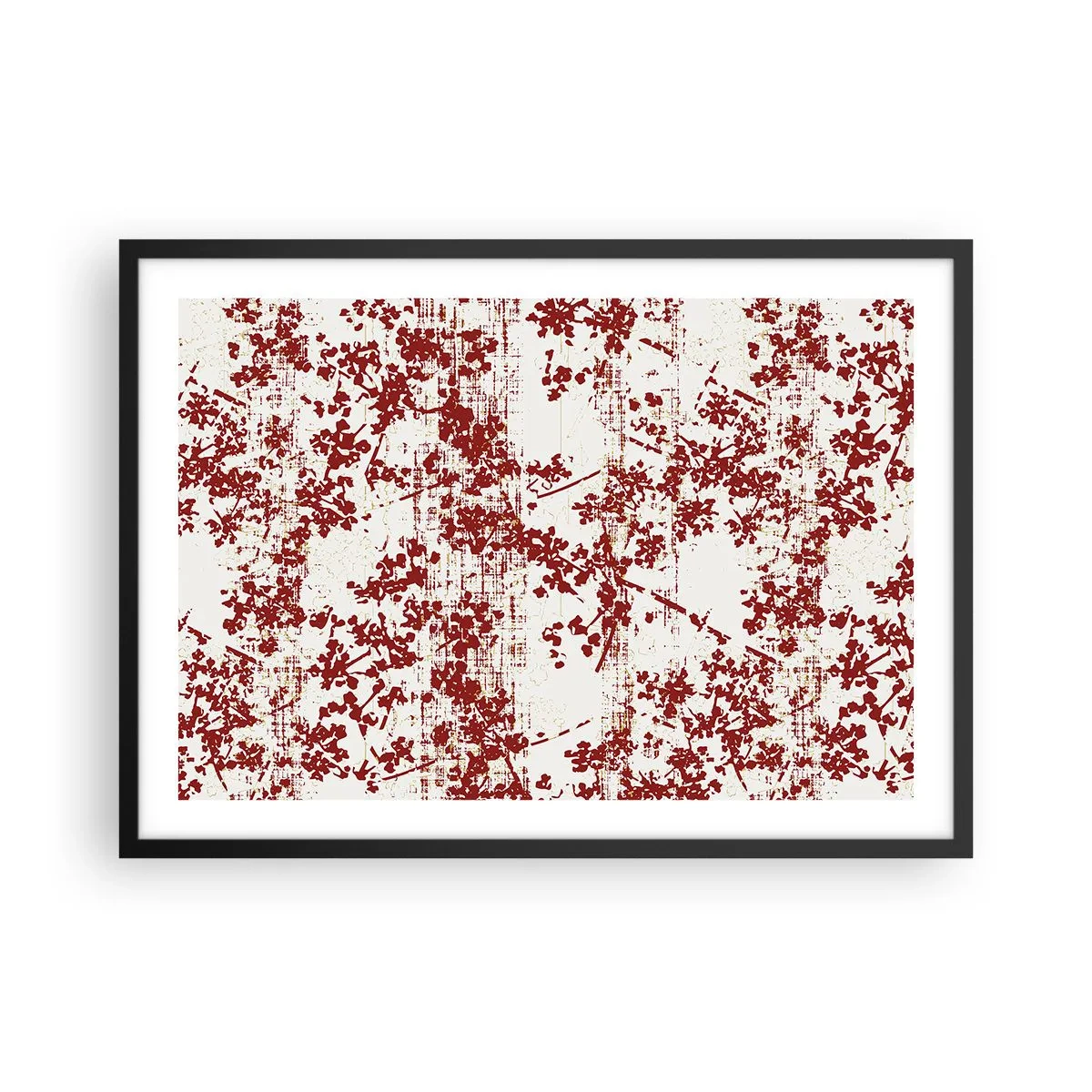 Pôster com moldura preta - Como chita antiga - 70x50 cm