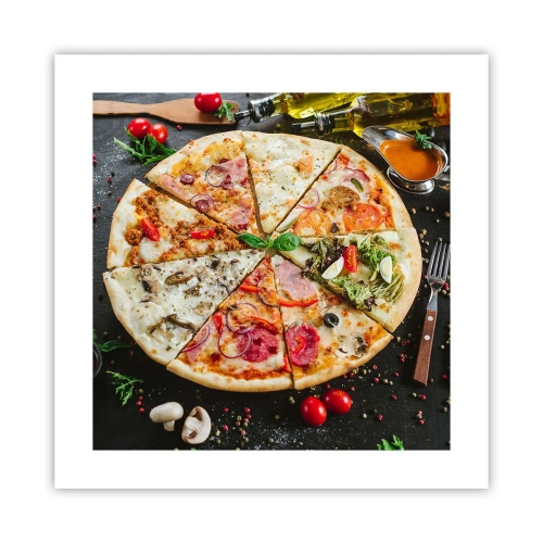 Pôster - Gama de sabores - 40x40 cm