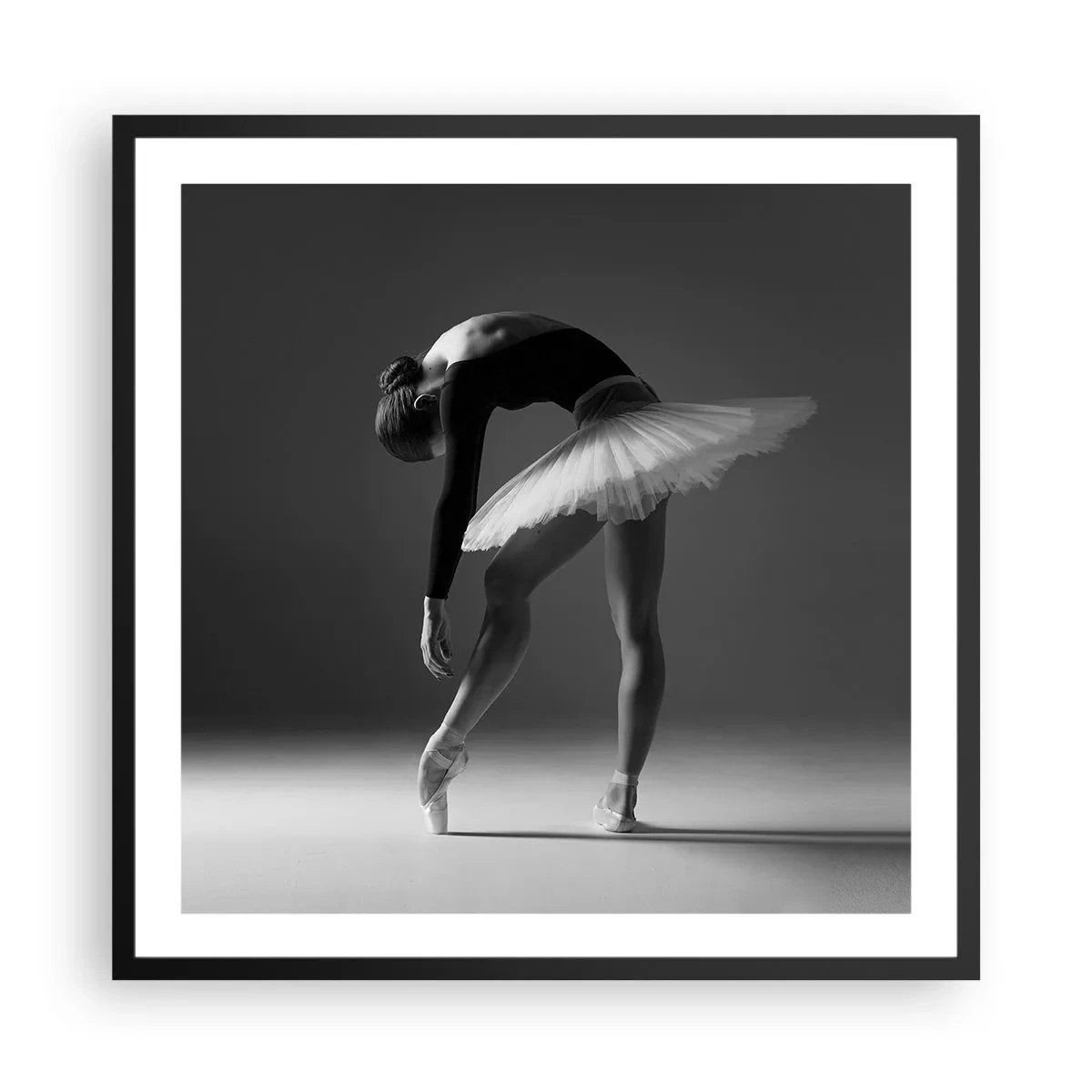 Pôster com moldura preta - Bella balerina - 60x60 cm