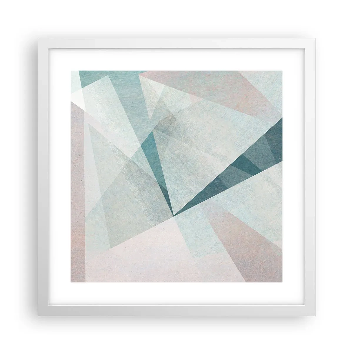 Pôster em moldura branca - Calmo, embora dinâmico - 40x40 cm