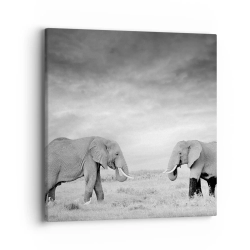 Quadro em tela - O cinza é belo - 40x40 cm