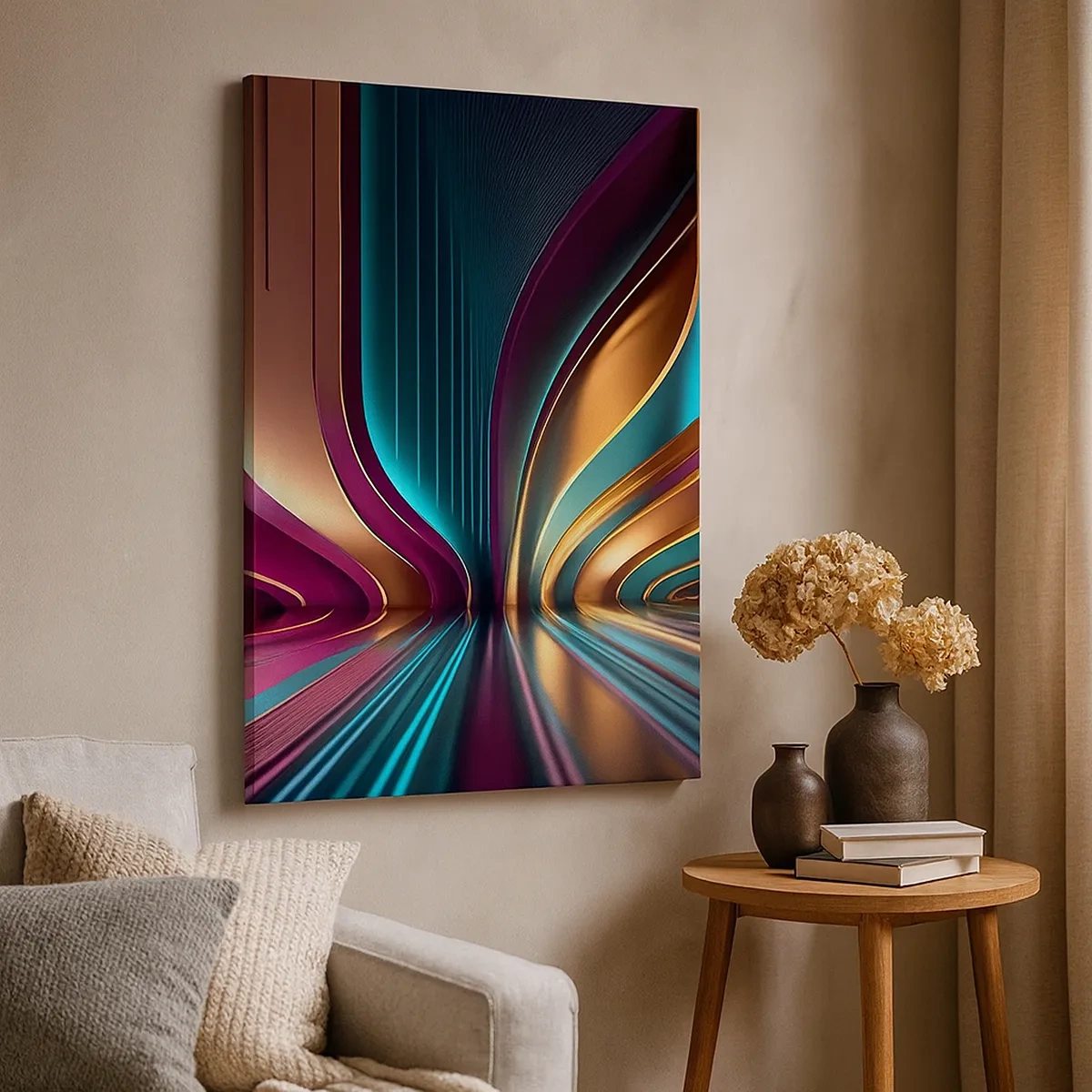 Quadro em tela - Arquitetura de luz - 50x70 cm