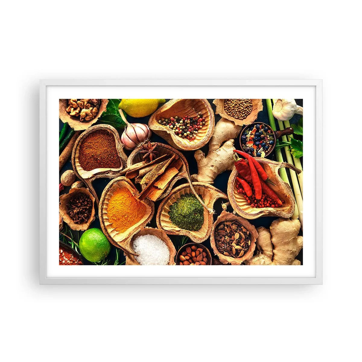 Pôster em moldura branca - Leve o que quiser - 70x50 cm