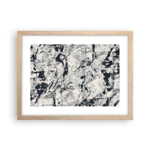 Pôster com moldura de carvalho claro - Interpenetração de opostos - 40x30 cm