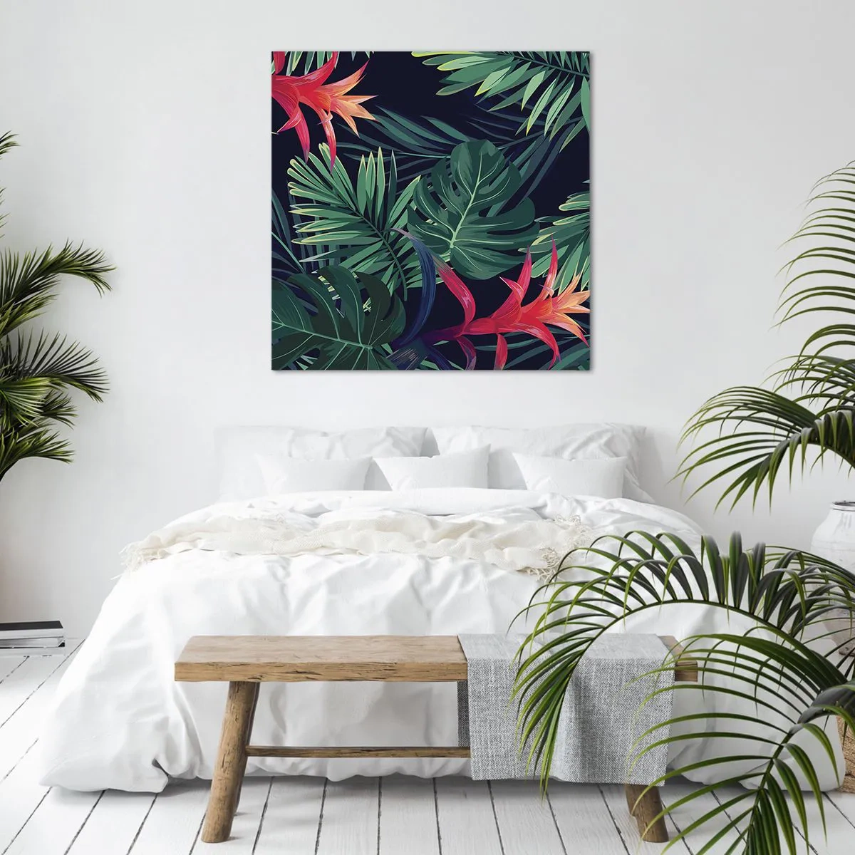 Quadro em tela - Queimar em verde - 60x60 cm