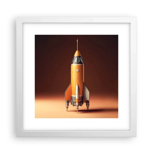 Pôster em moldura branca - Tudo começa com um sonho - 30x30 cm