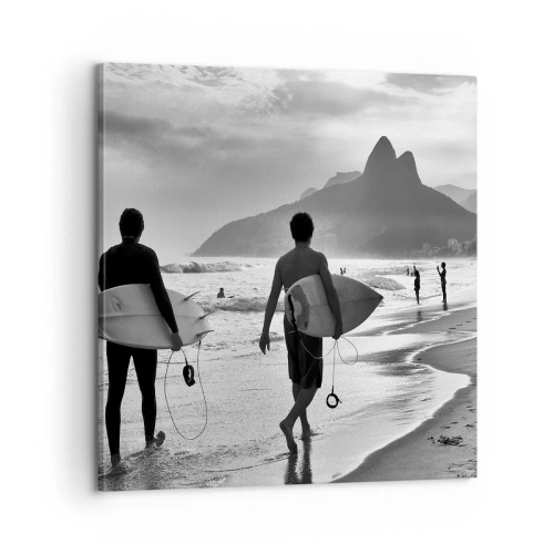 Quadro em tela - Samba para uma onda - 60x60 cm