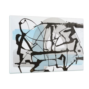 Quadro em vidro - Azul mesmo assim - 120x80 cm