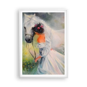 Pôster em moldura branca - Como um belo sonho - 70x100 cm