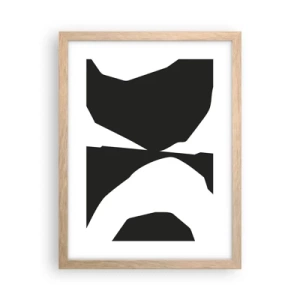 Pôster com moldura de carvalho claro - Positivo negativo - 30x40 cm