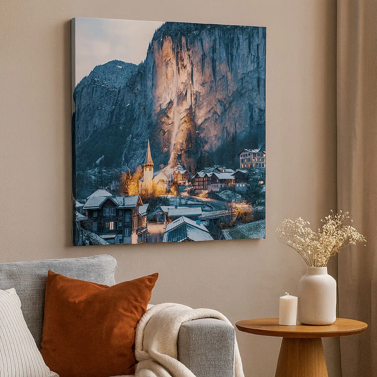 Quadro em tela - O espírito luminoso do inverno - 30x30 cm