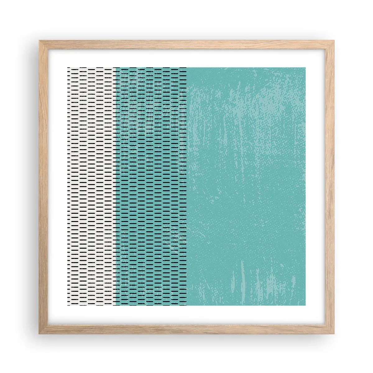 Pôster com moldura de carvalho claro - Composição equilibrada - 50x50 cm