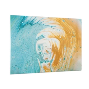 Quadro em vidro - Vórtice em pastel - 100x70 cm