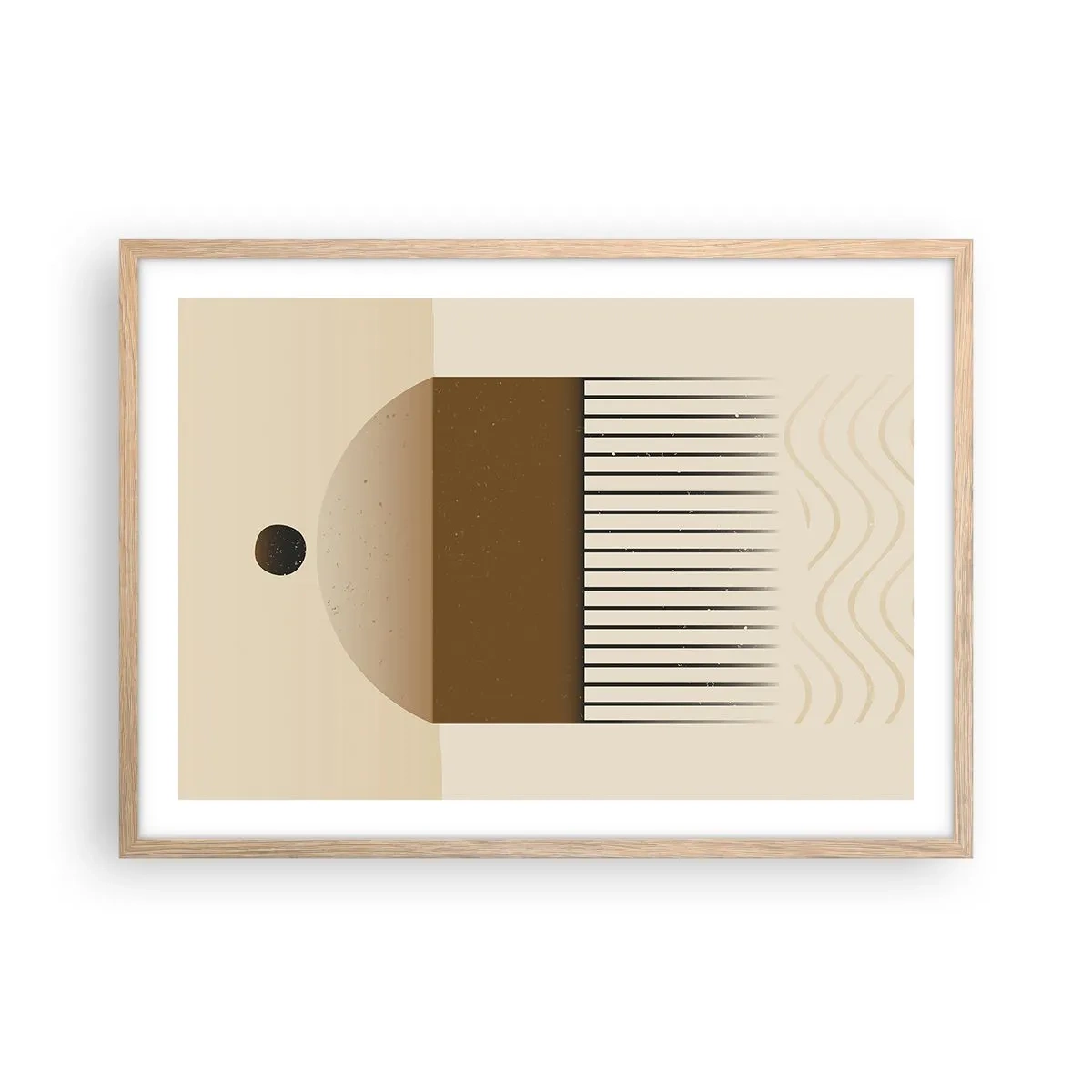 Pôster com moldura de carvalho claro - Diferentes estados - 70x50 cm