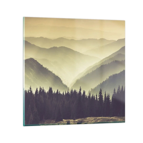 Quadro em vidro - Atrás das sete montanhas... - 50x50 cm