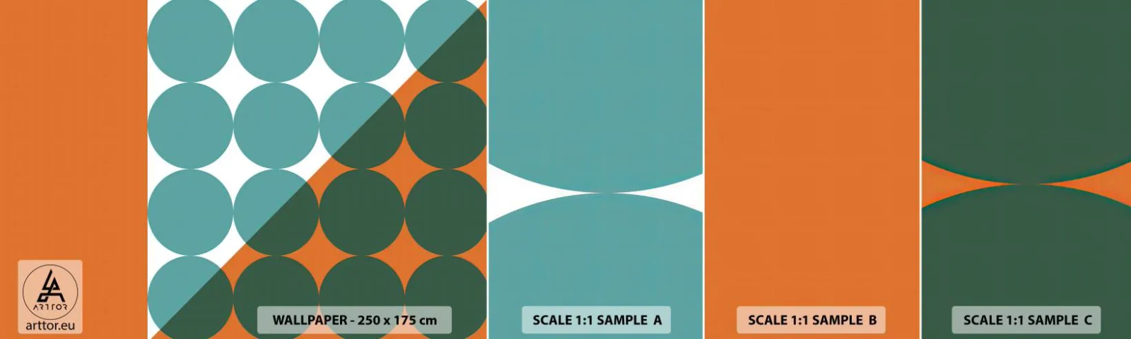 Amostra de Papel de Parede Standard Eco - Para cima e na diagonal - Abstração, Pedaço, Gráficos - 100x30 cm