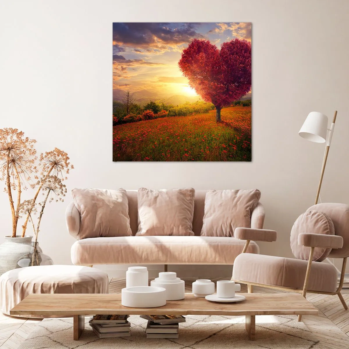 Quadro em tela - De tocar o coração - 40x40 cm