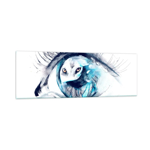 Quadro em vidro - Cara a cara com o selvagem - 90x30 cm