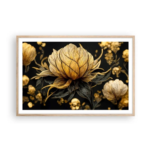 Pôster com moldura de carvalho claro - Fragilidade sutil - 91x61 cm