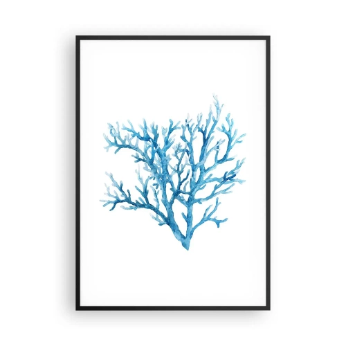 Pôster com moldura preta - Filigrana náutica - 70x100 cm