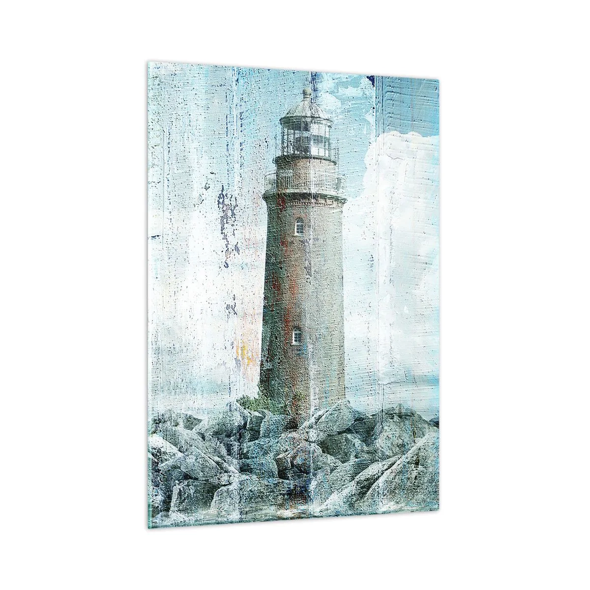 Quadro em vidro - Em madeira velha - 50x70 cm