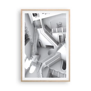 Pôster com moldura de carvalho claro - Paradoxos do espaço - 61x91 cm