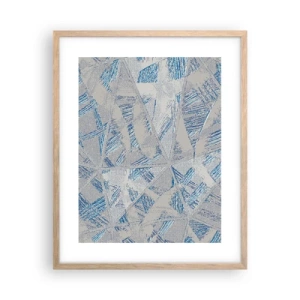 Pôster com moldura de carvalho claro - Em um labirinto azul e cinza - 40x50 cm