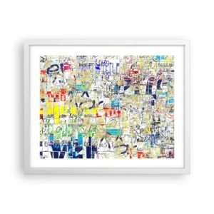 Pôster em moldura branca - Simplesmente agradável aos olhos - 50x40 cm