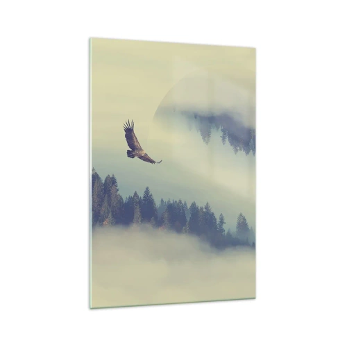 Quadro em vidro - Eu vi a sombra de uma águia - 70x100 cm