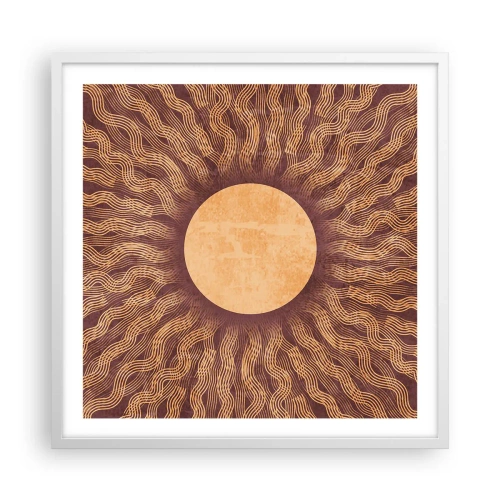 Pôster em moldura branca - Ícone do sol - 60x60 cm