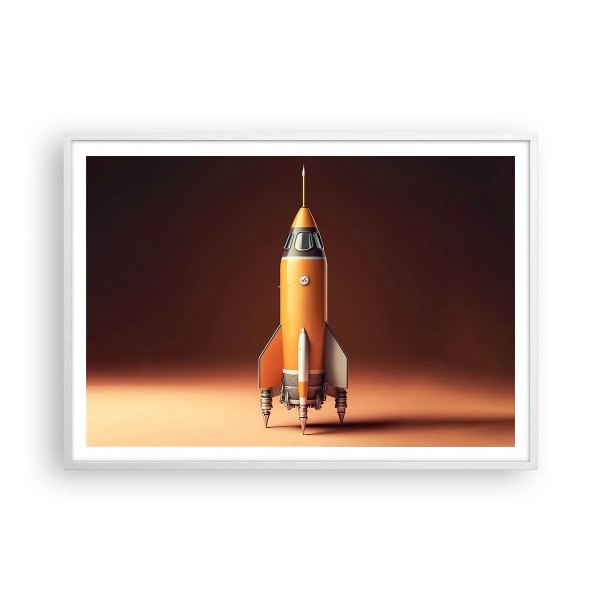 Pôster em moldura branca - Tudo começa com um sonho - 100x70 cm