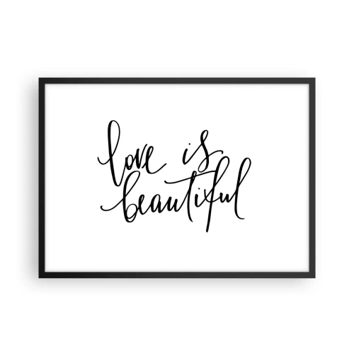 Pôster com moldura preta - Leia e repita - 70x50 cm