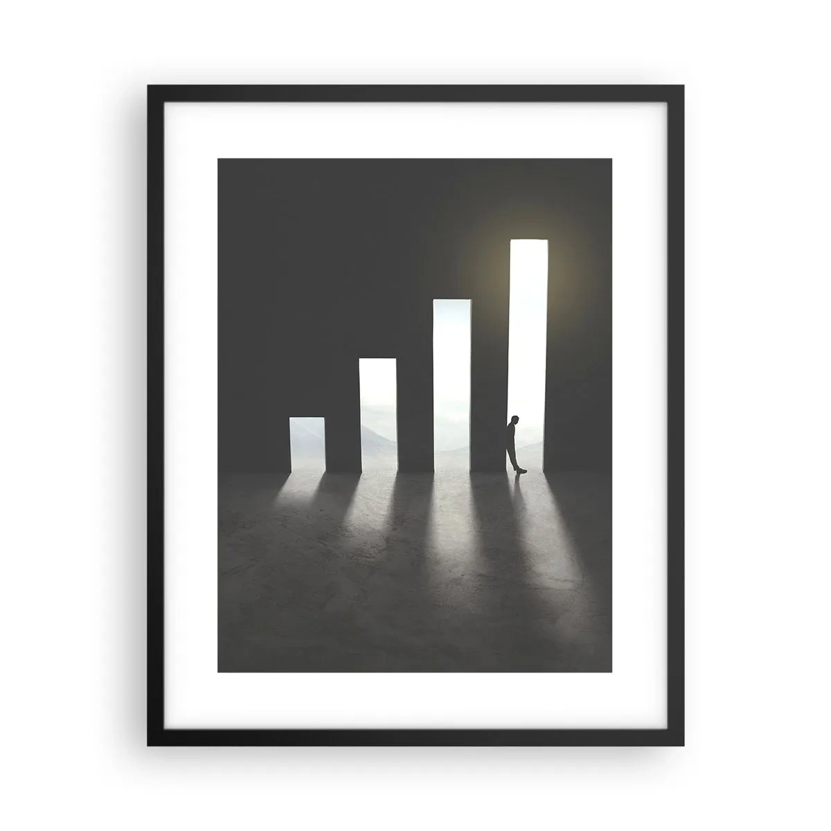 Pôster com moldura preta - Sucesso – impressão - 40x50 cm