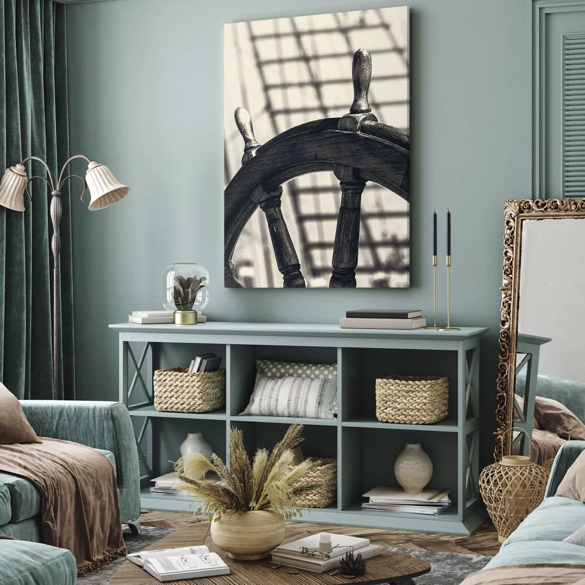 Quadro em tela - Contos do mar - 65x120 cm