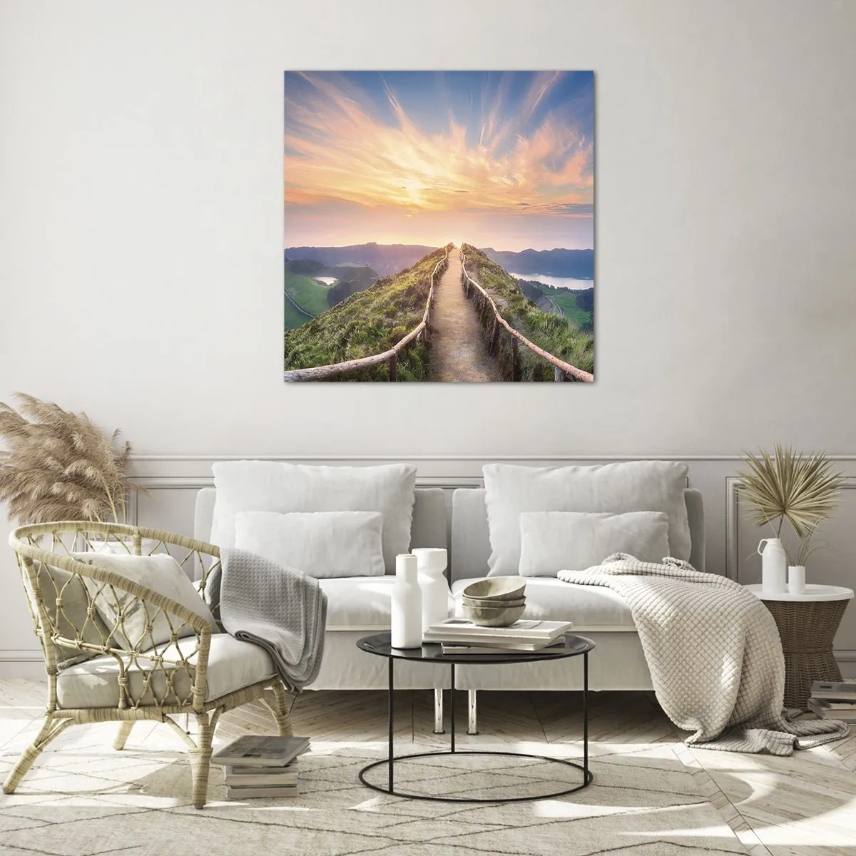 Quadro em vidro - Perto do céu - 60x60 cm