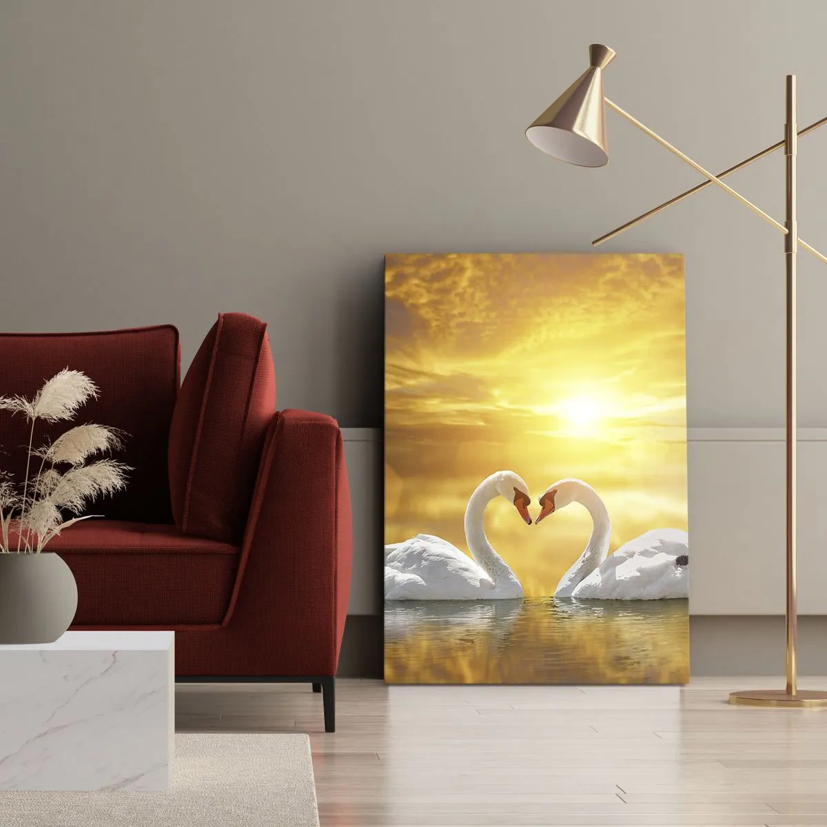 Quadro em tela - Coração é a palavra mais bonita do mundo... - 50x70 cm
