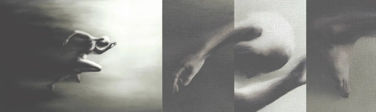 Amostra de papel de parede Premium Canvas - Irresistível - Esporte, Correndo, Escuridão - 100x30 cm