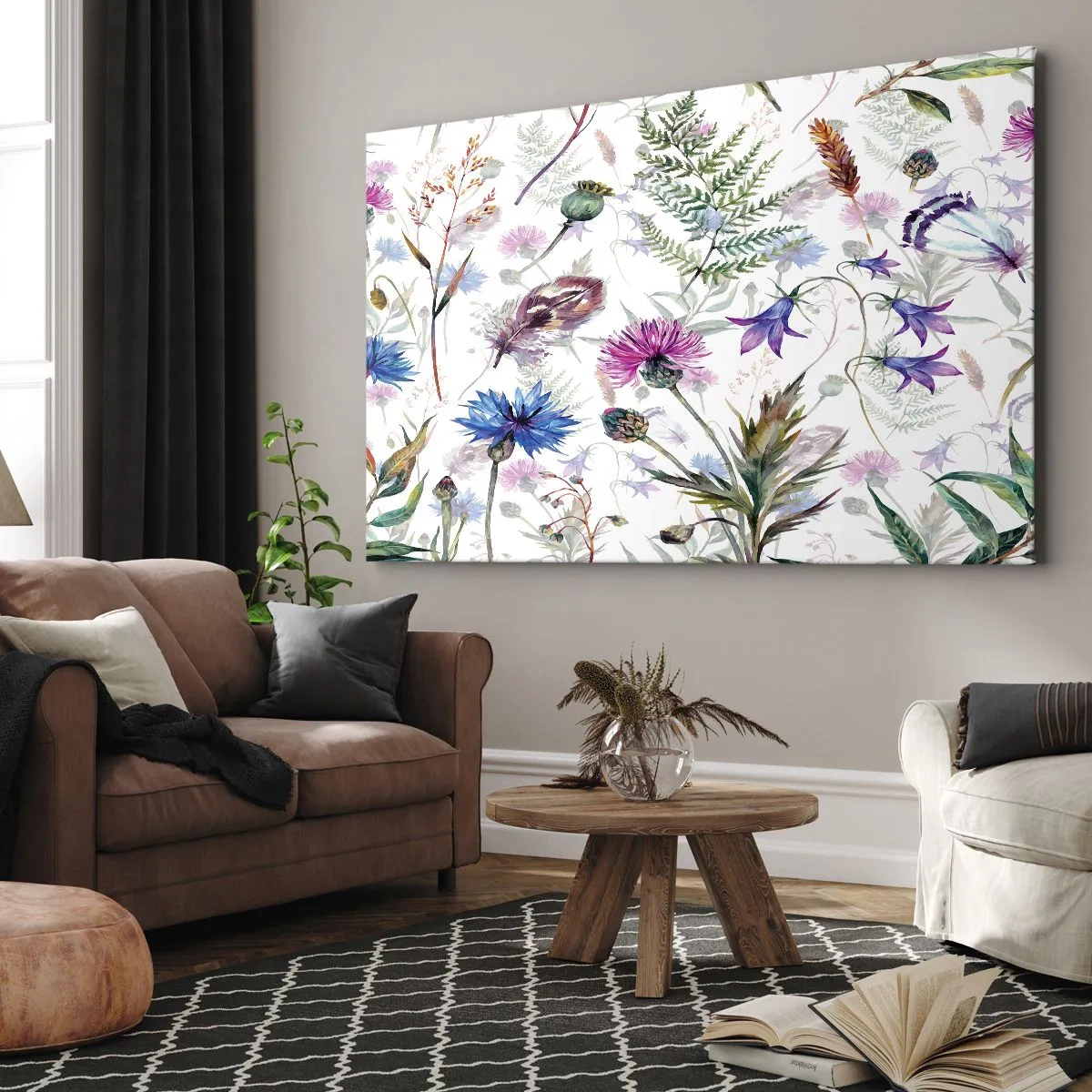 Quadro em tela - Herbário polaco - 100x70 cm