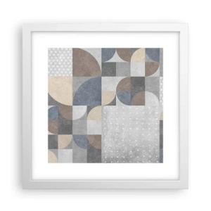 Pôster em moldura branca - Fantasia cerâmica - 30x30 cm