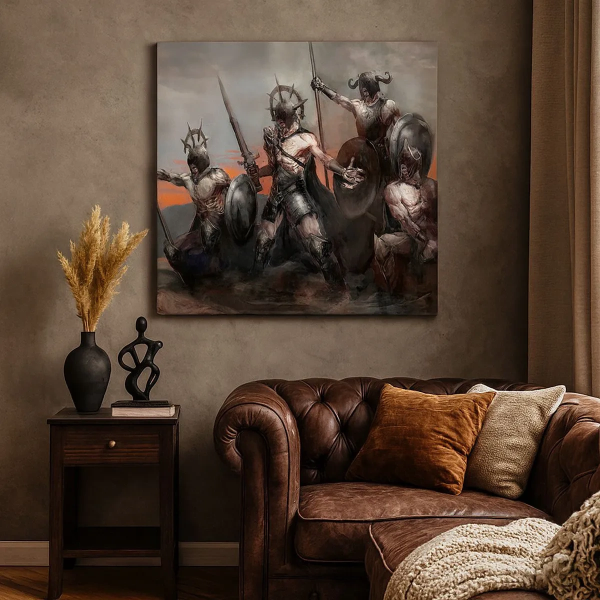 Quadro em tela - Com ou em um escudo - 30x30 cm